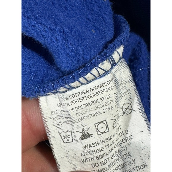 NFL Team Apparel Mens New York Giants Hoodie Sweatshirt Embroidered Blue Large - Picture 5 of 8